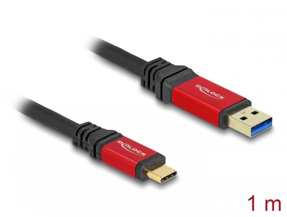 Imagine Cablu USB 3.2-A la USB type C T-T 1m, Delock 80617